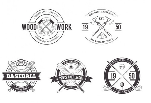 Retro Style Badge Collection